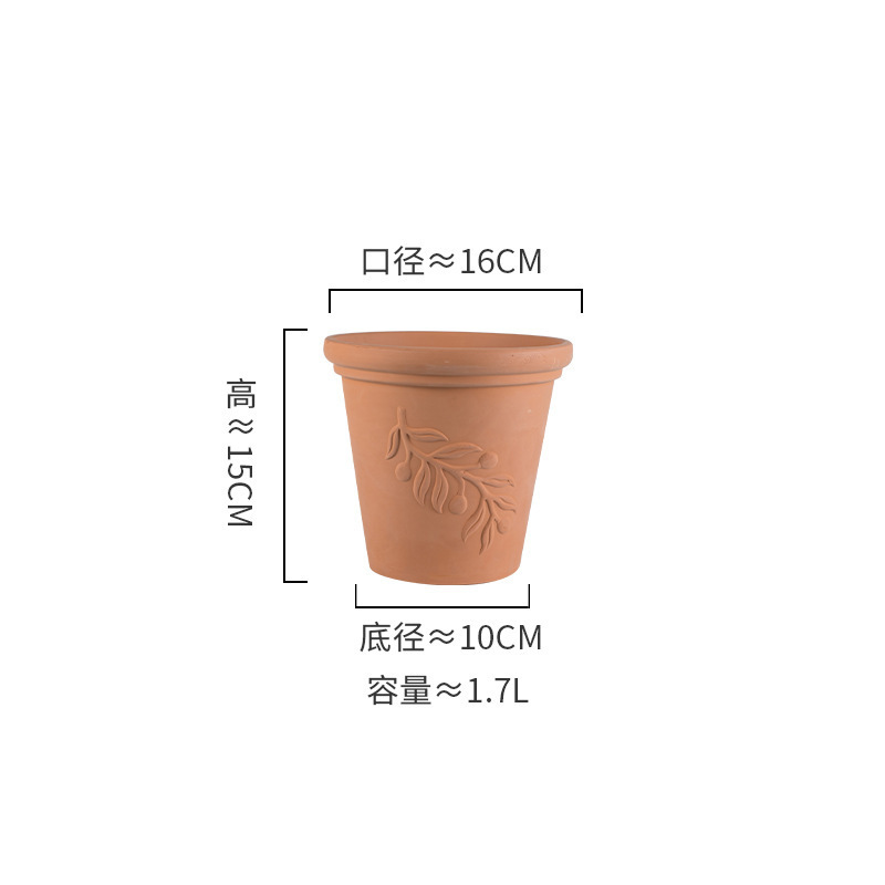 赤い陶器の植木鉢、吸水性、通気性、根腐れしない粘土トレイ、浮遊粘土ポット、大型の緑の植物多肉植物ポット|undefined