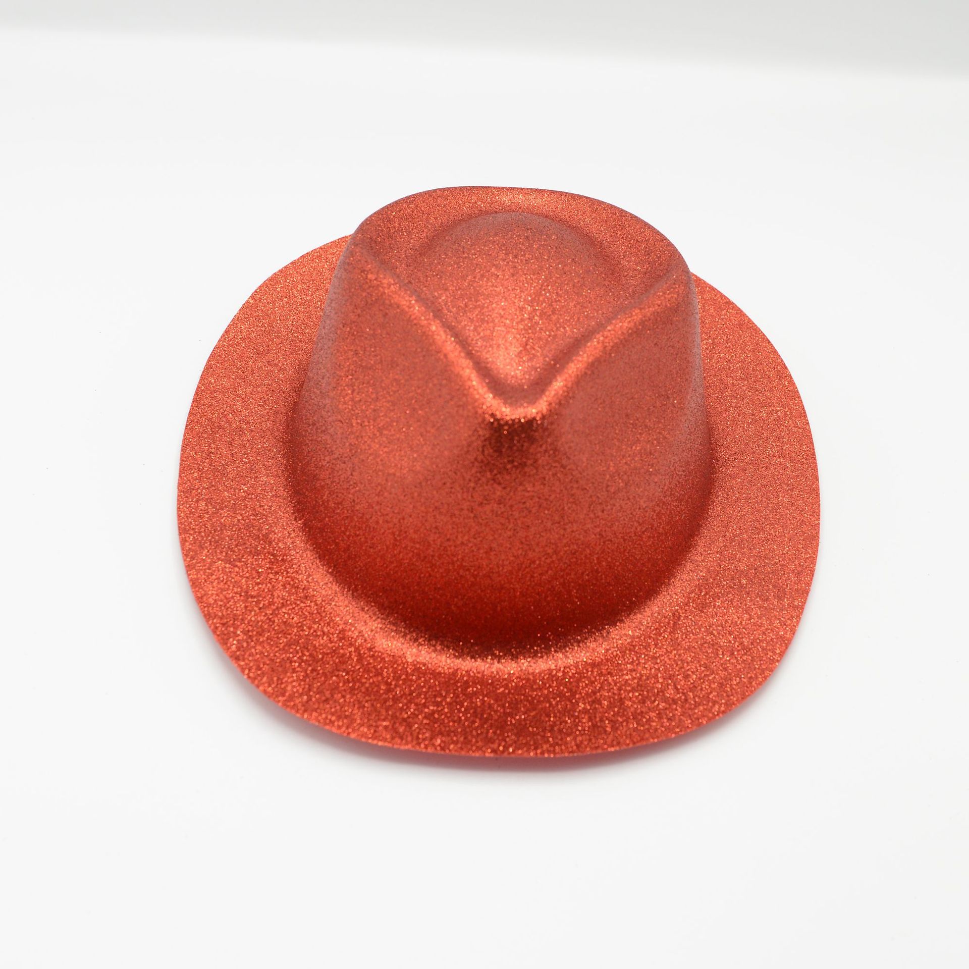 Ventas transfronterizas de festivales de vestir sombreros de espectáculo de props de fiesta sombreros de baile de PVC polvo de oro pequeño vaquero gran gorro