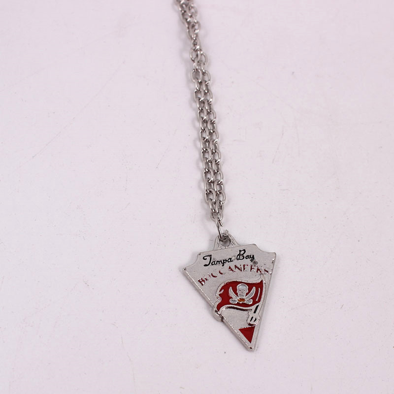 NFL American Football Team Jewelry Painted Oil Triangle Necklace Cowboys Pirates Steelers Chiefs Etchal 32 Logo