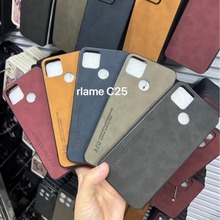 适用RealmeC53手机壳真我C25全包防摔C12羊巴皮磨砂C51商务软边7i