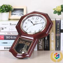 ✅霸王静音挂钟音乐摆钟 客厅八卦风水 复古怀旧装饰时钟611