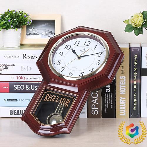 ✅霸王静音挂钟音乐摆钟 客厅八卦风水 复古怀旧装饰时钟611