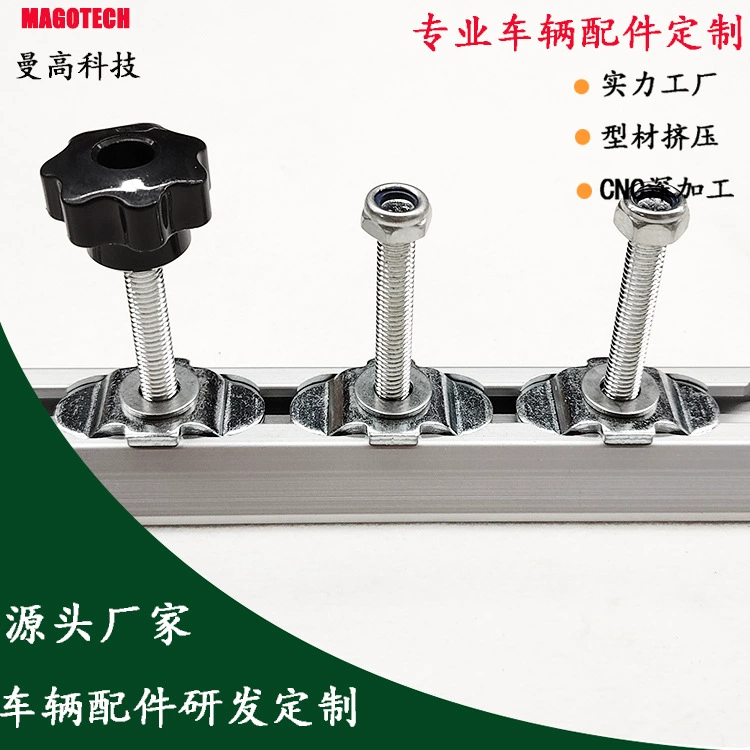 Крепление багажа на крыше для кемпинга/крепление предметов для автофургонов/быстросъемные винты для направляющих L Track Rail