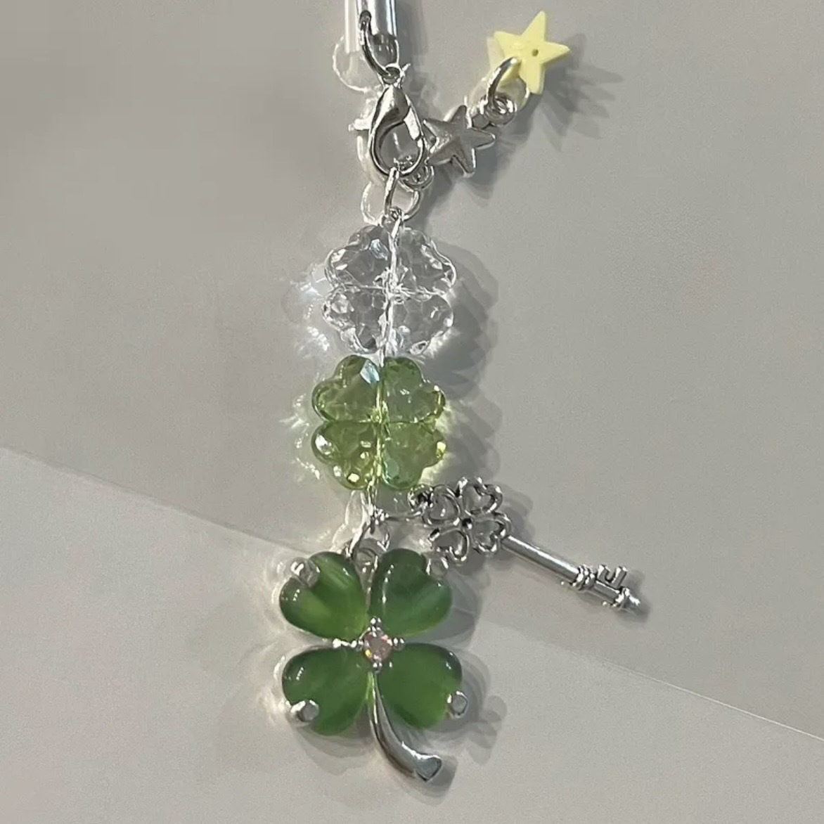 Ancient Four-Leaf Clover Pendant Guben Card Book Small Pendant Millennium Five-Pointed Star Mobile Phone Accessories School Bag Accessories