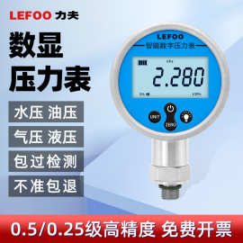 力夫LFT6100 耐震高精度数显压力表1.6MPa水压液压负压真空压力计