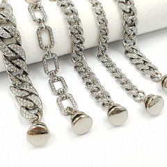 葫蘆扣短鏈鞋花鏈條 洞洞鞋裝飾鏈子 DIY手工裝飾鞋子配件帶暗扣