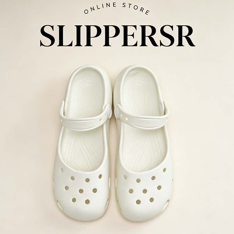 Mary Jane Clogs for Women, Fashionable New Summer Style, Soft-Soled Non-Slip Ballet Shoes, Suitable for Indoor and Outdoor Wear, Closed-Toe Sandals