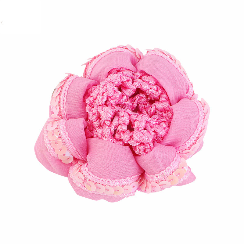 Ladies profesional lentejuelas flores hechas a mano red de cabello bailarina de ballet cabeza de pelo bolas de cabeza cabeza de red niños tocado