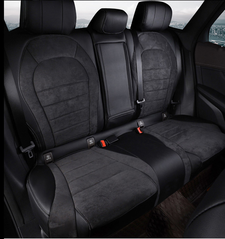 2026-2015 Mercedes-Benz Glc E-Class C-Class 260L 300L 200 Special Car Full-Cover Suede Seat Cushion Cover