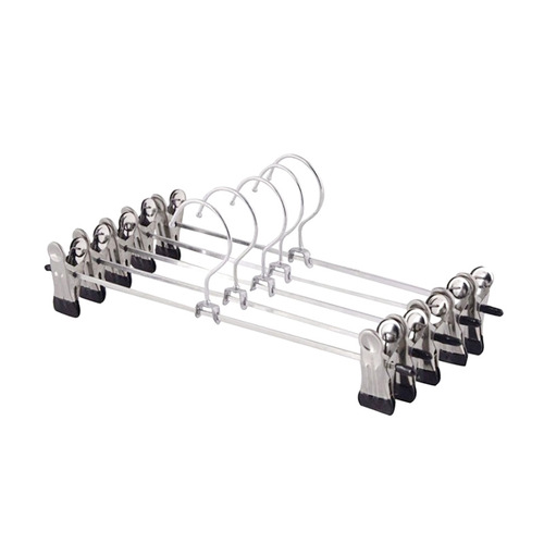 Clothes hanger non-slip trouser clip clothes hanger trouser rack clothing store only installs hanging clip skirt clip titanium steel clothes hanger trouser clip clothes hanger trouser rack