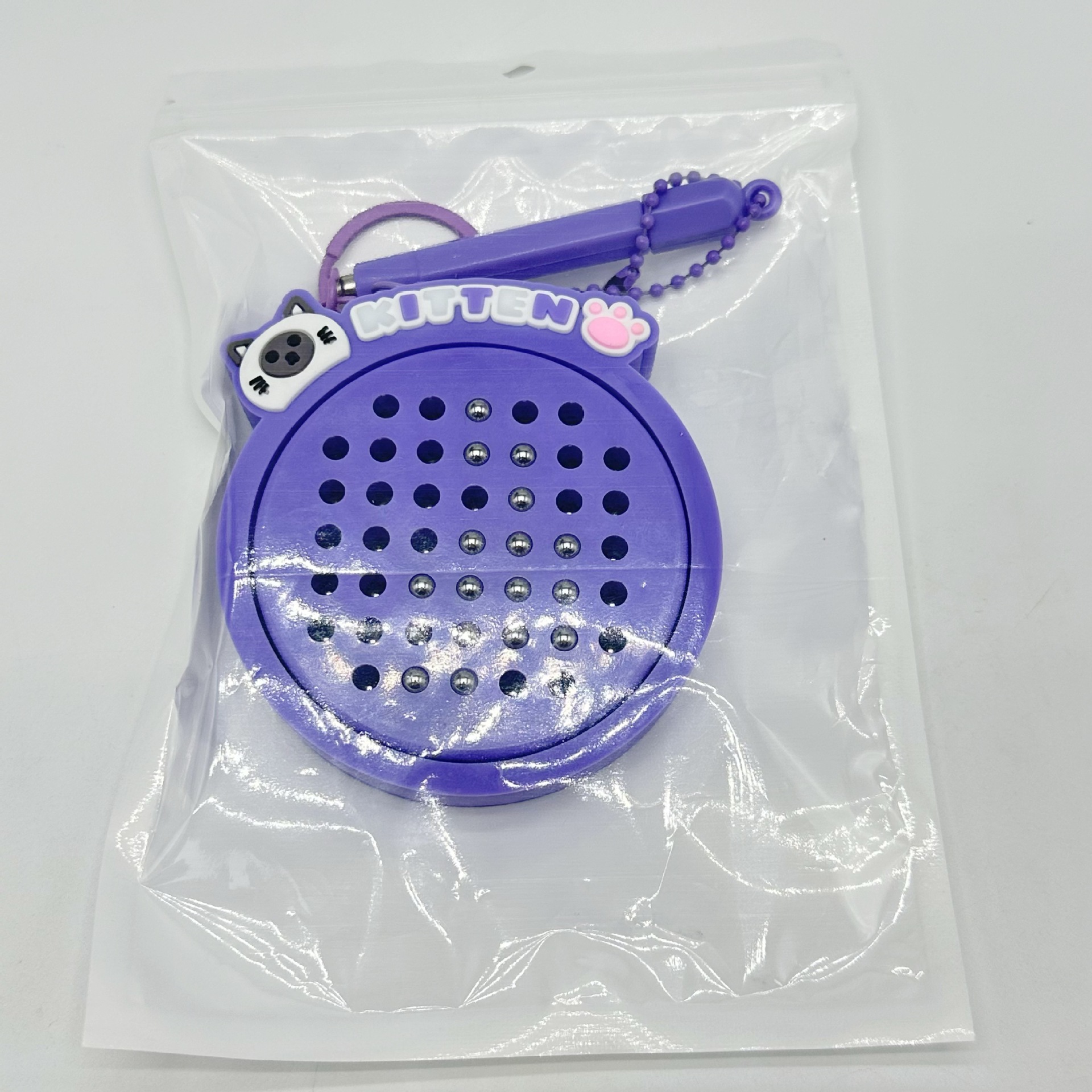 Divertido y divertido tablero de dibujo de bola de acero magnético, colgante de mochila, llavero, descompresión, juguete pequeño creativo, regalo para niños y estudiantes