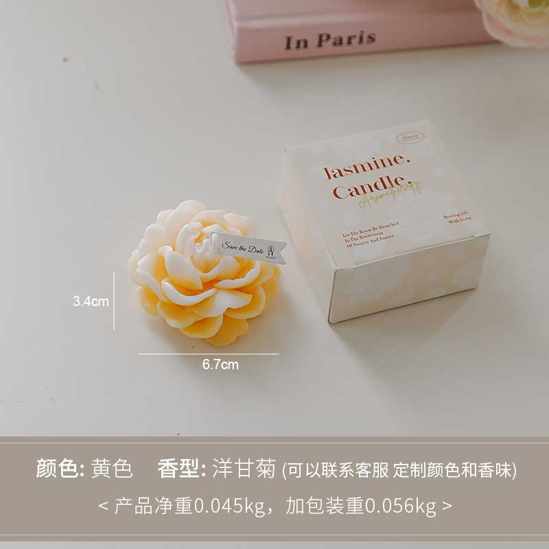 Vela de aromaterapia de jazmín Día de la madre Regalos pequeños Regalos de regalo de fragancia creativa Vela de modelado