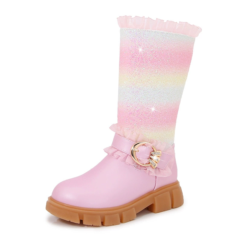 Martens, winter warm high high boots for princess, demi-season children's footwear