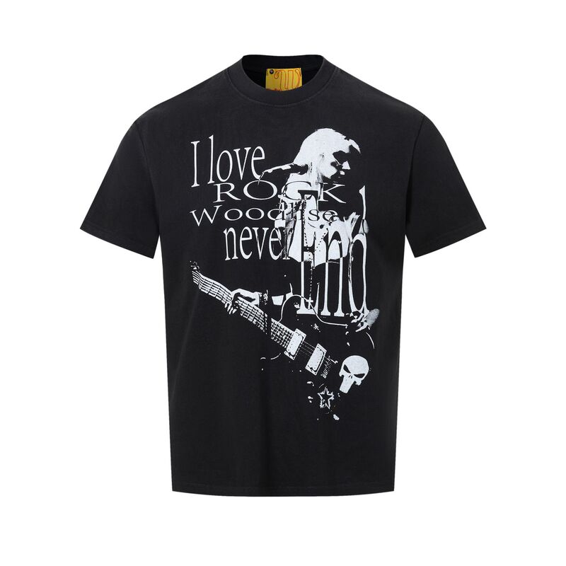 Wt638 American Street Style Neutral High-End Summer Character Graphic Design Men's Round Neck Loose Short-Sleeved T-Shirt