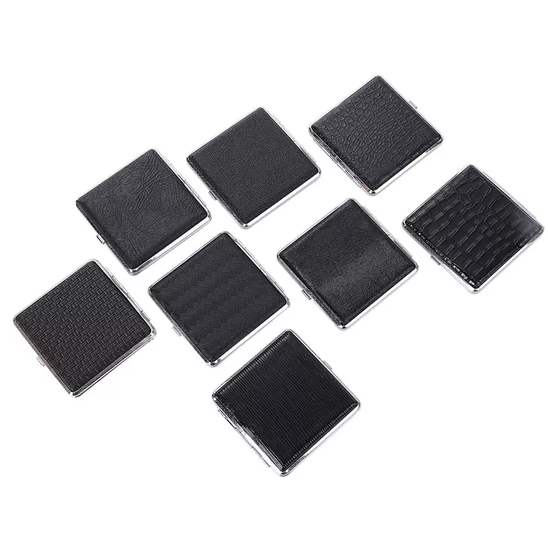 源头工厂20支皮制烟盒便携式超薄黑色皮质香烟盒创意个性加长烟盒