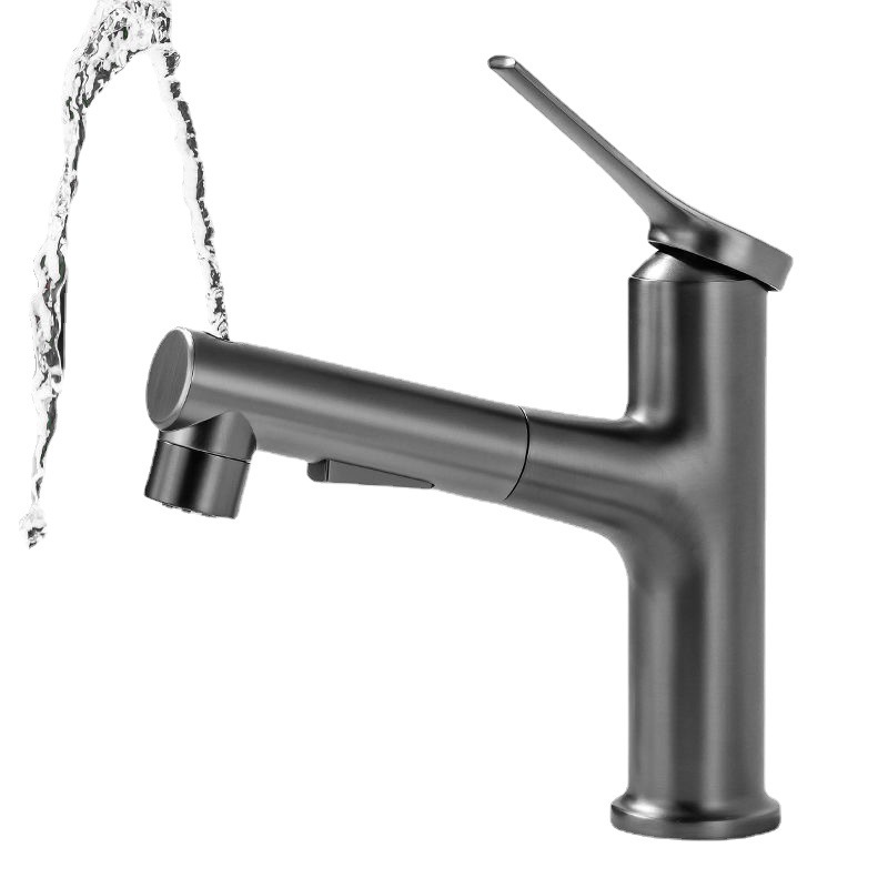 Grifos de lavabo de latón decente grifos de extracción universales ingeniería transfronteriza al por mayor grifos de agua caliente y fría que se pueden enjuagar image 6