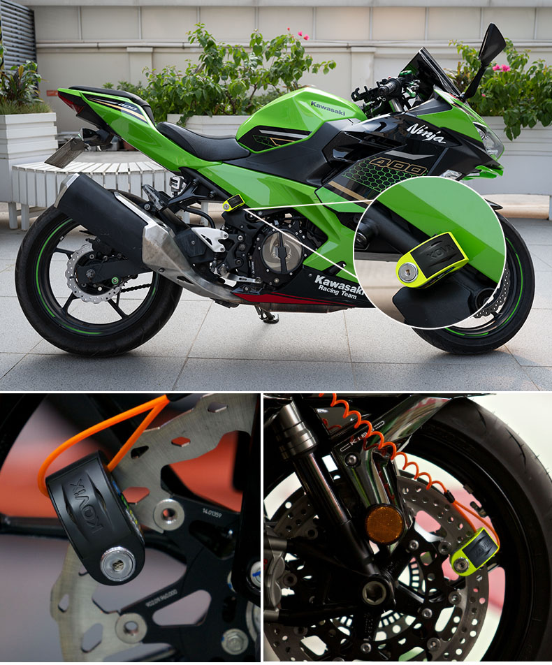 Motorcycle disc brake lock alarm lock brake disc anti-theft lock electric car lock bicycle lock waterproof