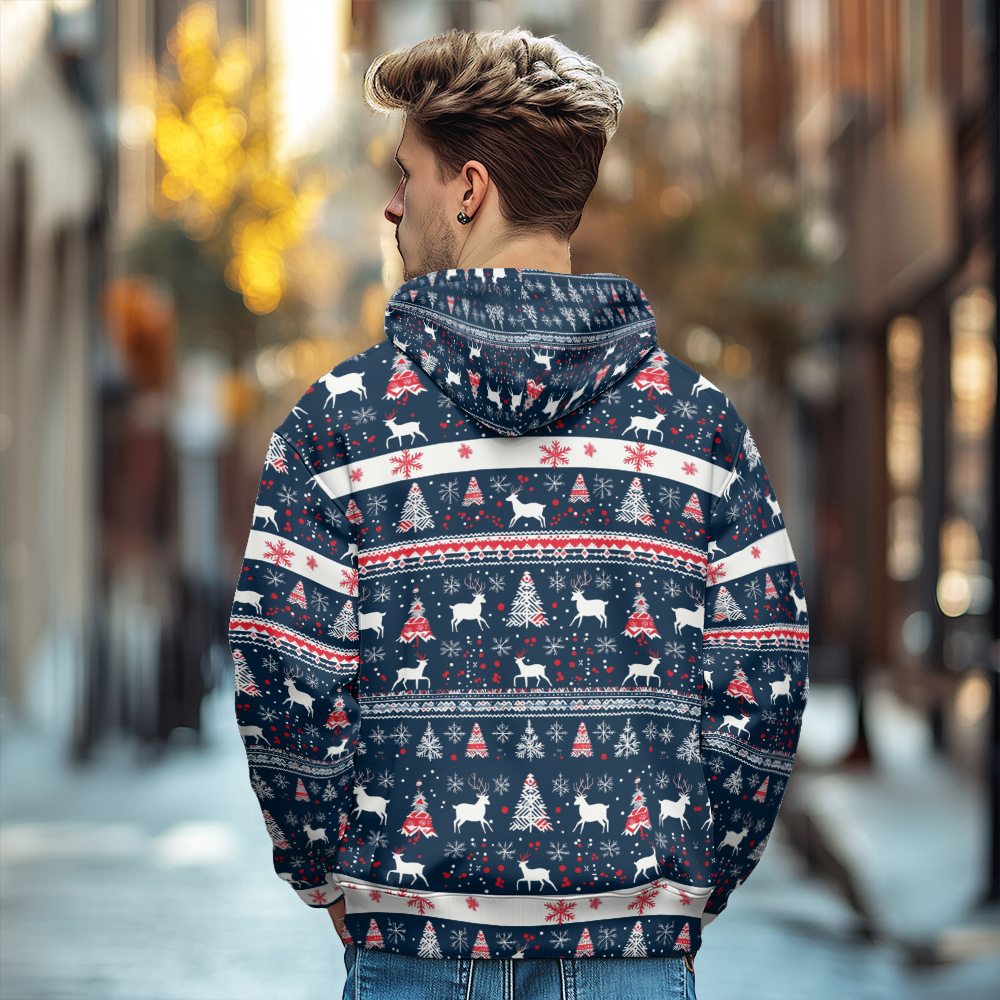 Giacca in cotone con cappuccio e cerniera da uomo invernale con stampa digitale europea D953_voghion.com