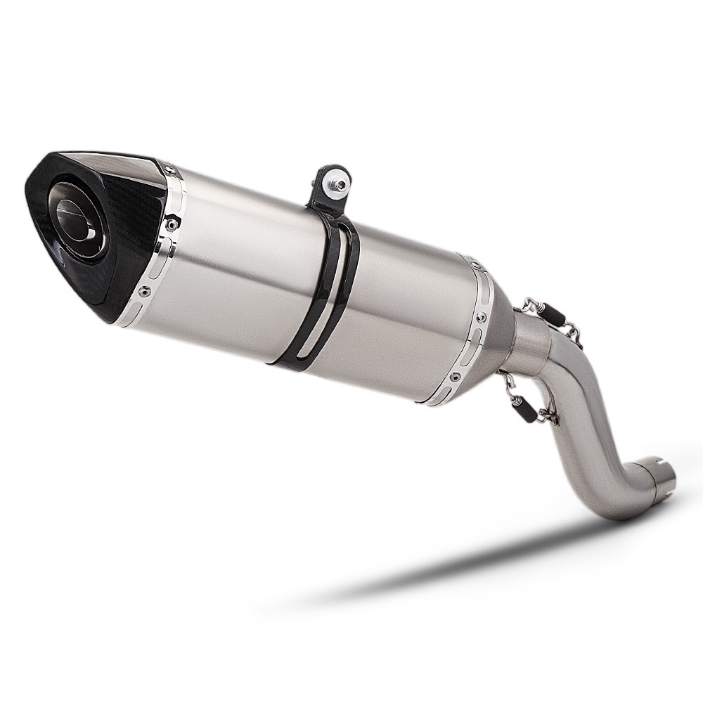 Chunfeng 700Mt Stainless Steel Mid-Section Hexagonal Dual-Hole Exhaust Pipe Set Motorcycle Modification