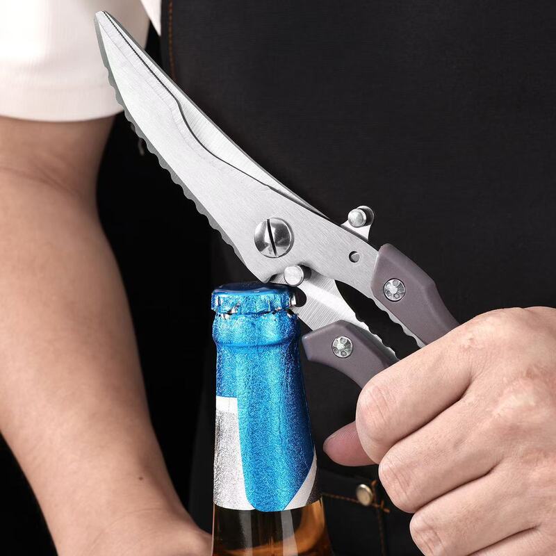 多機能鶏の骨はさみ、強力なキッチンはさみ、家庭用キッチンはさみ、鶏、アヒル、ガチョウの骨はさみ、魚の鱗はさみ|undefined