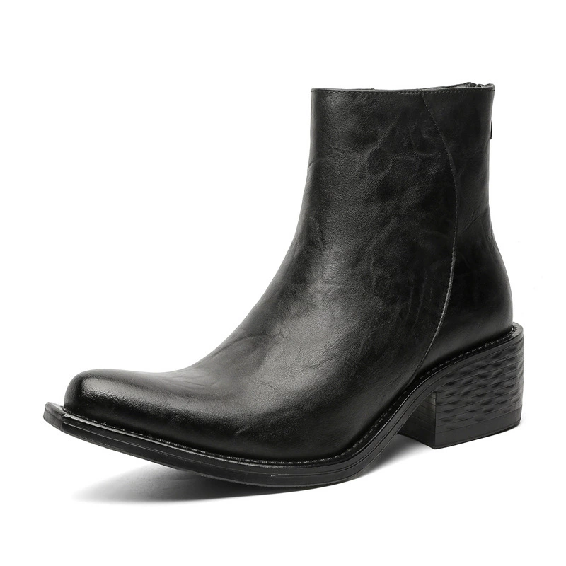Ботинки (Martens) в английском стиле с острым мыском и платформой, челси, кожа, размеры 38–46