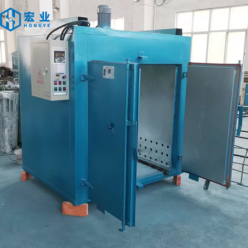 铸造行业树脂固化烘箱 台车式砂芯烘干炉 300℃轨道式坭芯烘烤箱