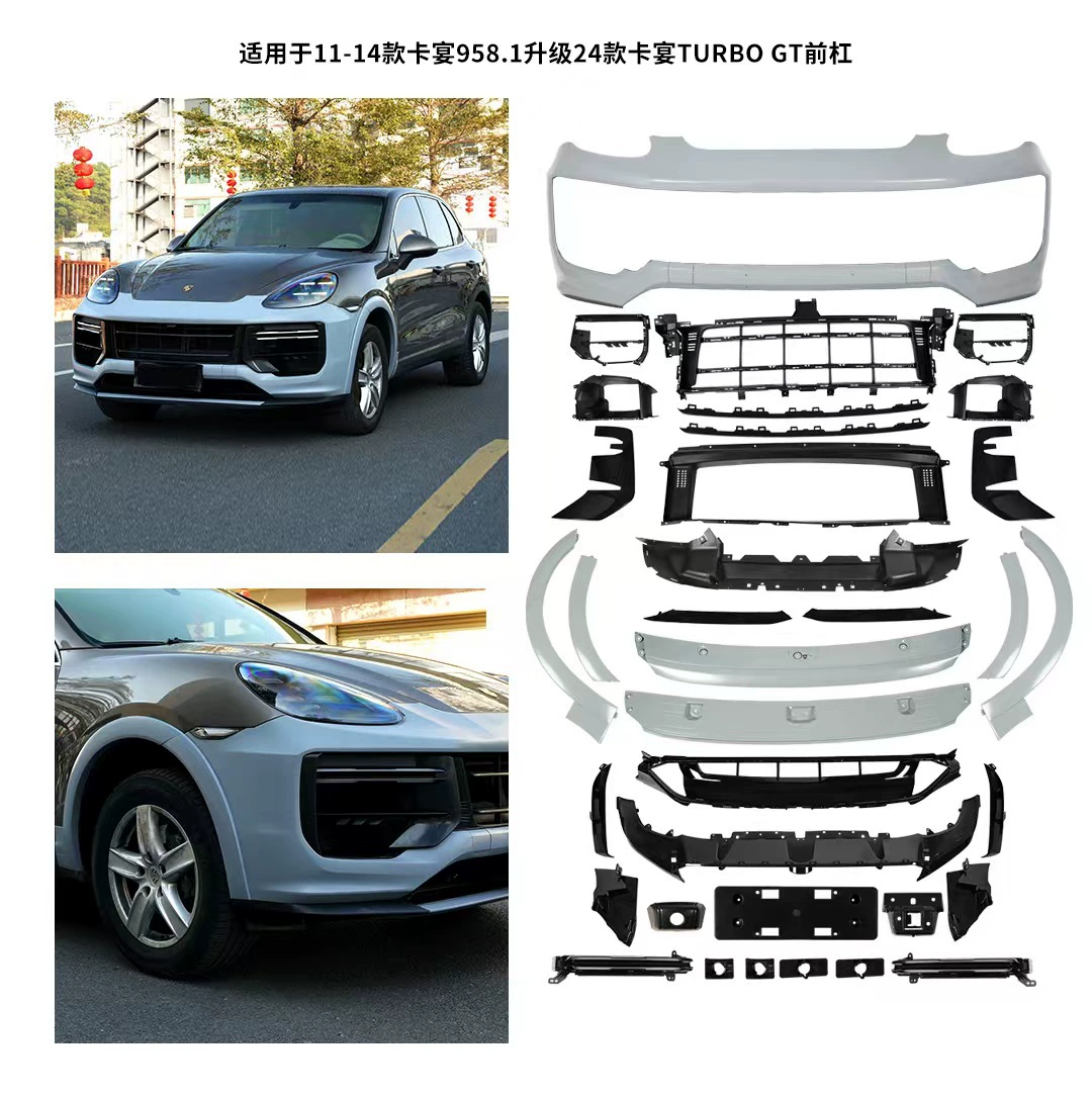 Подходит для Porsche Cayenne 958.1 (старый и новый) передний бампер, передний сплиттер, задний спойлер, накладка на порог, детали внешней отделки