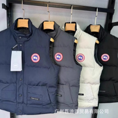 国境を越えた外国貿易の人気の大きなガチョウのベスト、綿のベスト、冬の綿の服、外国貿易品質の綿の厚みのある暖かいスタンドアップカラーベスト