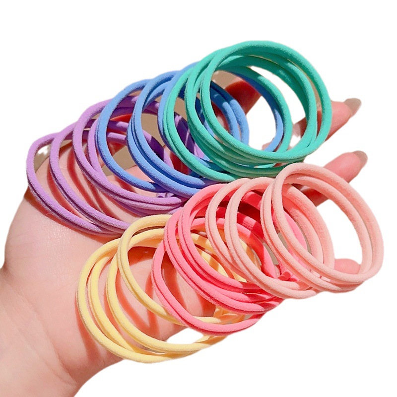 Alta banda de goma elástica banda de pelo cuerda de pelo no duele lazo de pelo alta Cola de Caballo lazo de pelo duradero en caja cuerda de pelo de color coreano