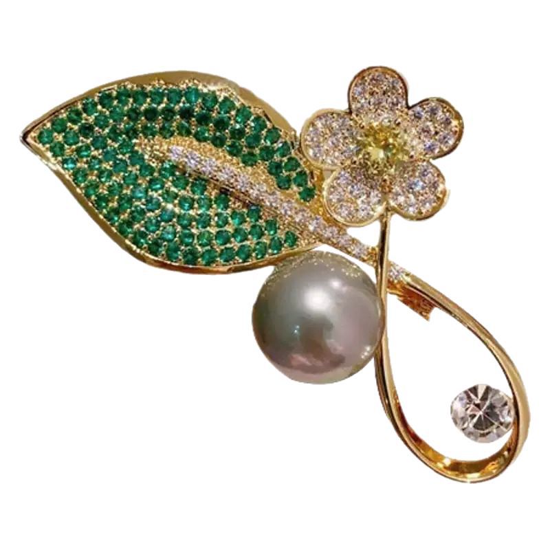 Double Flute Brooch Elegant Aesthetic Accessory For Women Pin_voghion.com
