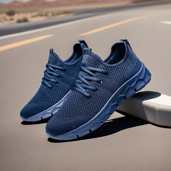 Four-Season Plus-Size Fly-Knit Men's Shoes, Large Mesh Women's Shoes, Cross-Border Casual Sports Shoes, Size 48, Spring and Autumn Mesh Shoes