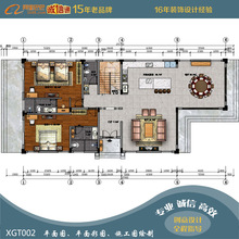 施工图绘图施工图深化平面方案绘制平面彩图绘制代画施工图平面图