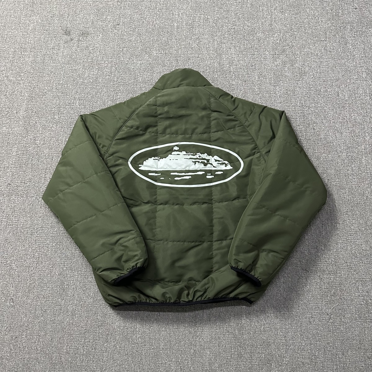 Alcatraz Green Cotton-padded Jacket