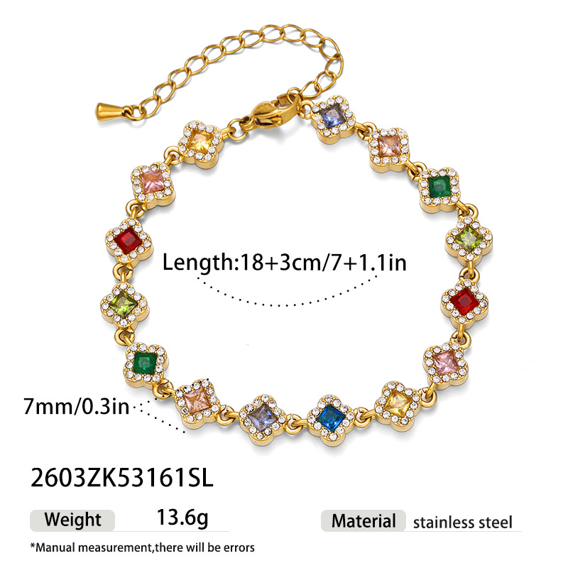 Tina Europa y los Estados Unidos transfronterizos viejos estilos de dinero de acero inoxidable joyas de pulseras de zirconio de color ligero lujo alto sentido de joyas de diamante al por mayor