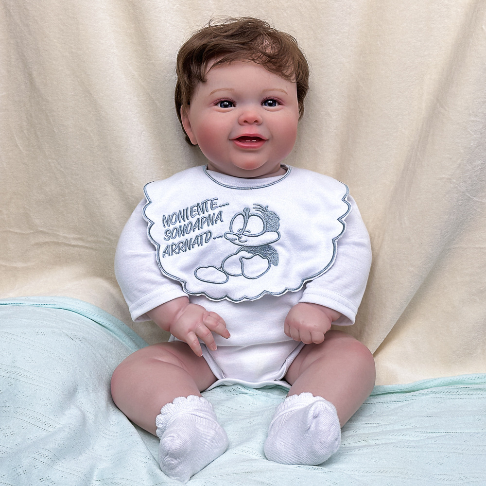 Muñecas casuales muñecas para bebés lindas muñecas crudas, 22 pulgadas de peso suave y gordo, cambiando de ropa, Henghua