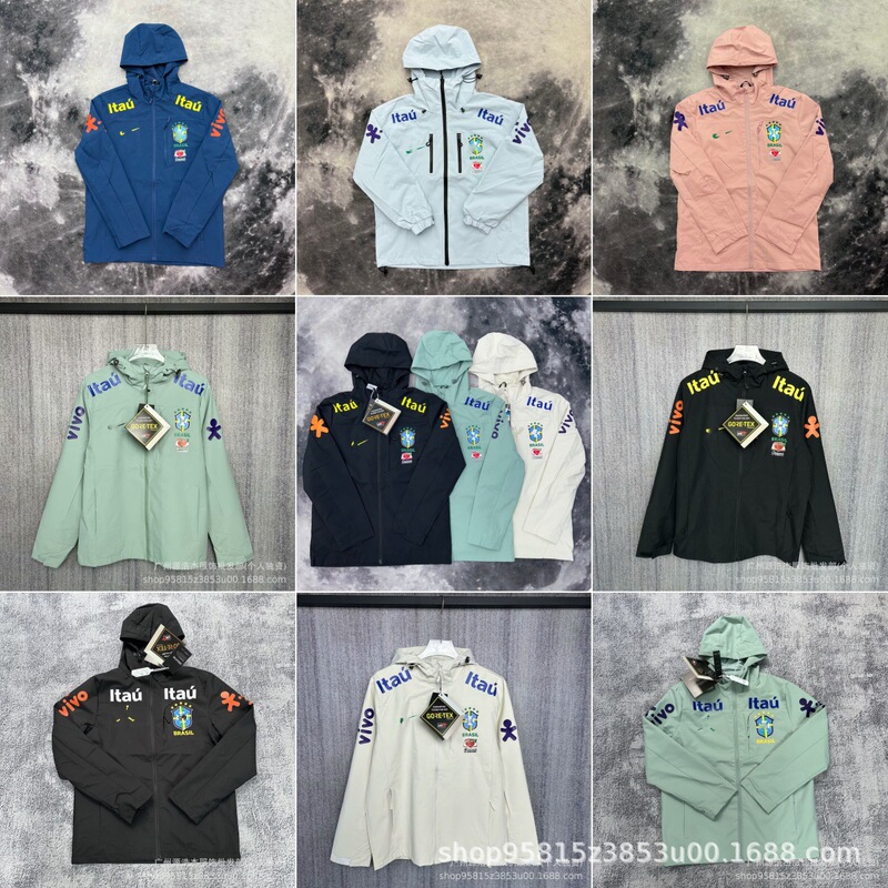 Source Factory Brazil Windbreaker Brazil Argentina Santos Zip-Up Hooded Integrated Cotton Jacket Casual Windbreaker Source Factory Brazil Windbreaker Brazil Argentina Santos Zip-Up Hooded Integrated Cotton Jacket Casual Windbreaker