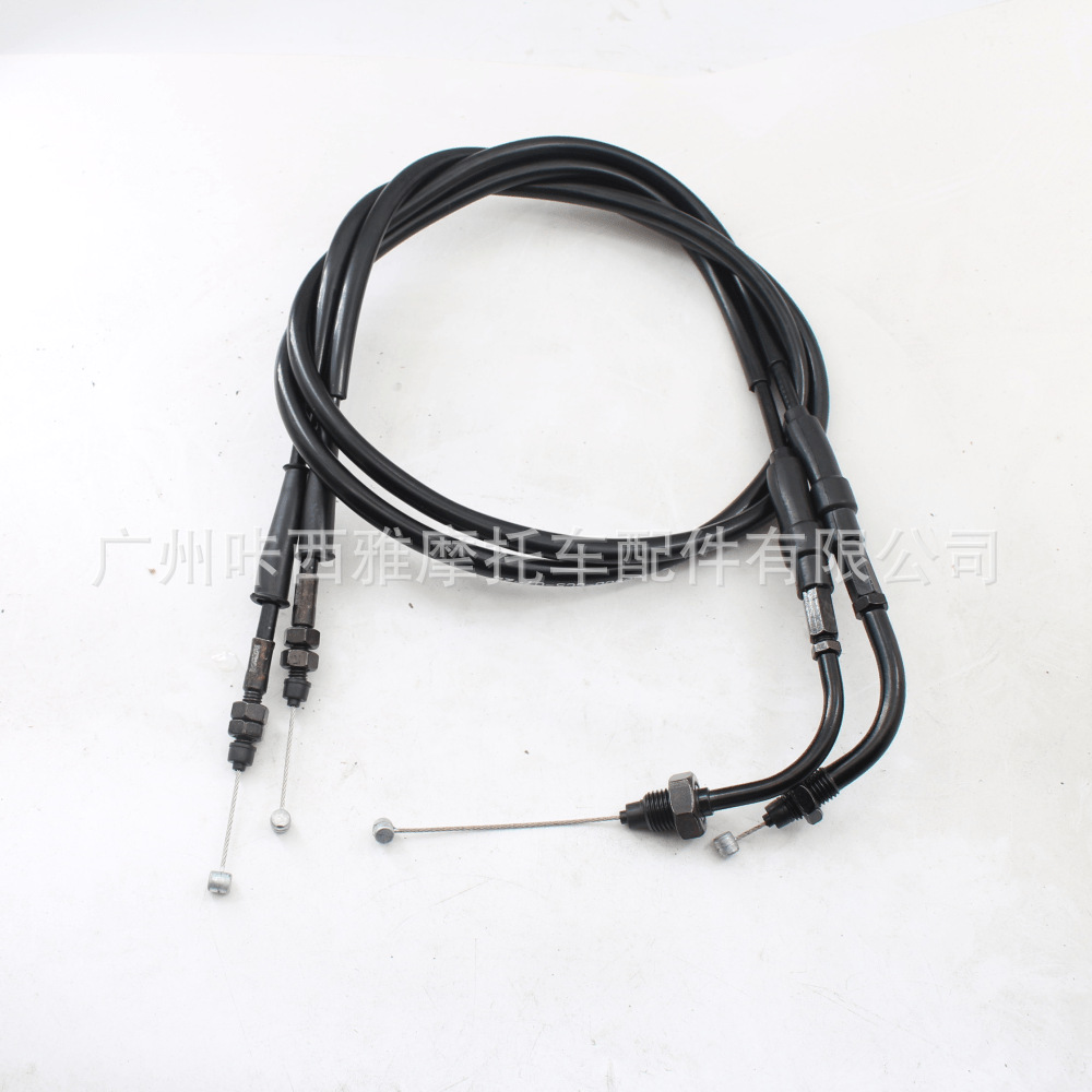 Suitable for CFMOTO 400NK and 650NK motorcycles: complete set of throttle cable, accelerator cable, and return cable