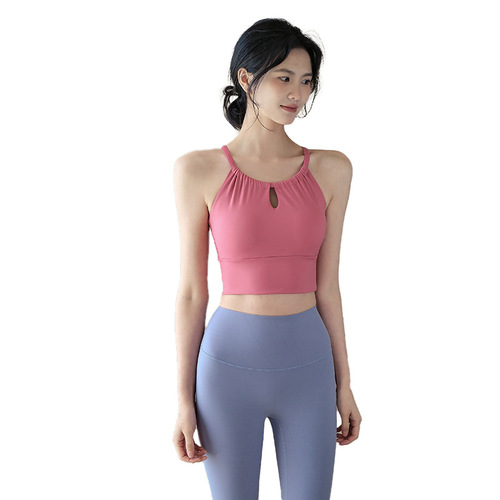 Sports Bra for Women - Summer Beauty Back Support Yoga Top - Seamless One-Piece Pilates Training Shock Absorbing Fitness Bra