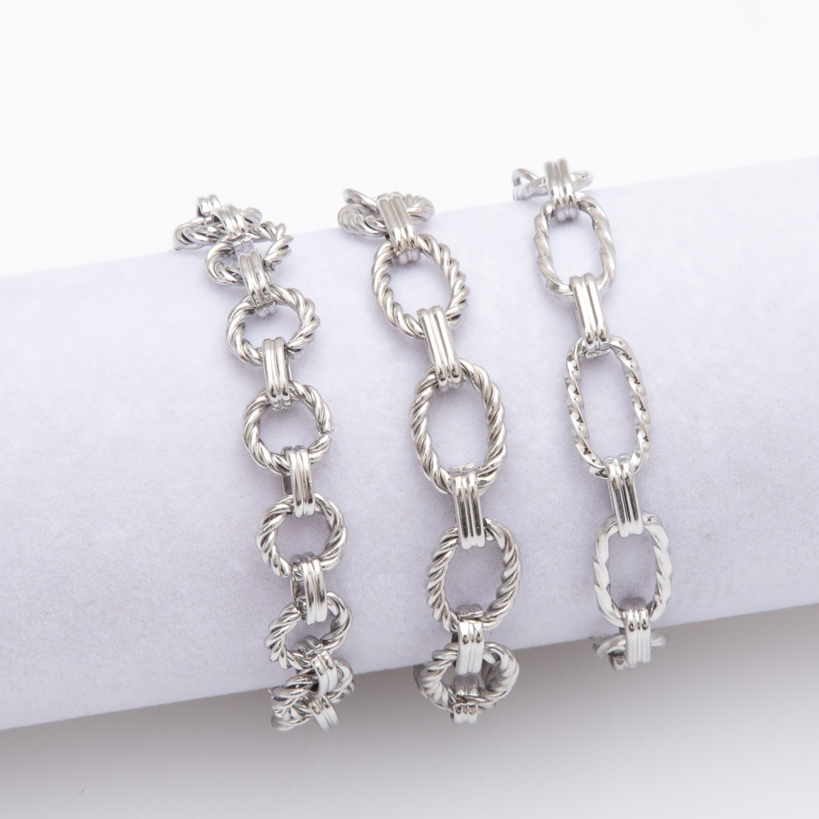 Titanium Steel Material 1 Piece Titanium Steel Chain Chain Vacation Classic Style Solid Color