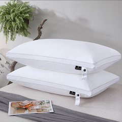 Pure cotton pillow five-star hotel B&B pillow core solid color neck guard household feather velvet pillow core wholesale