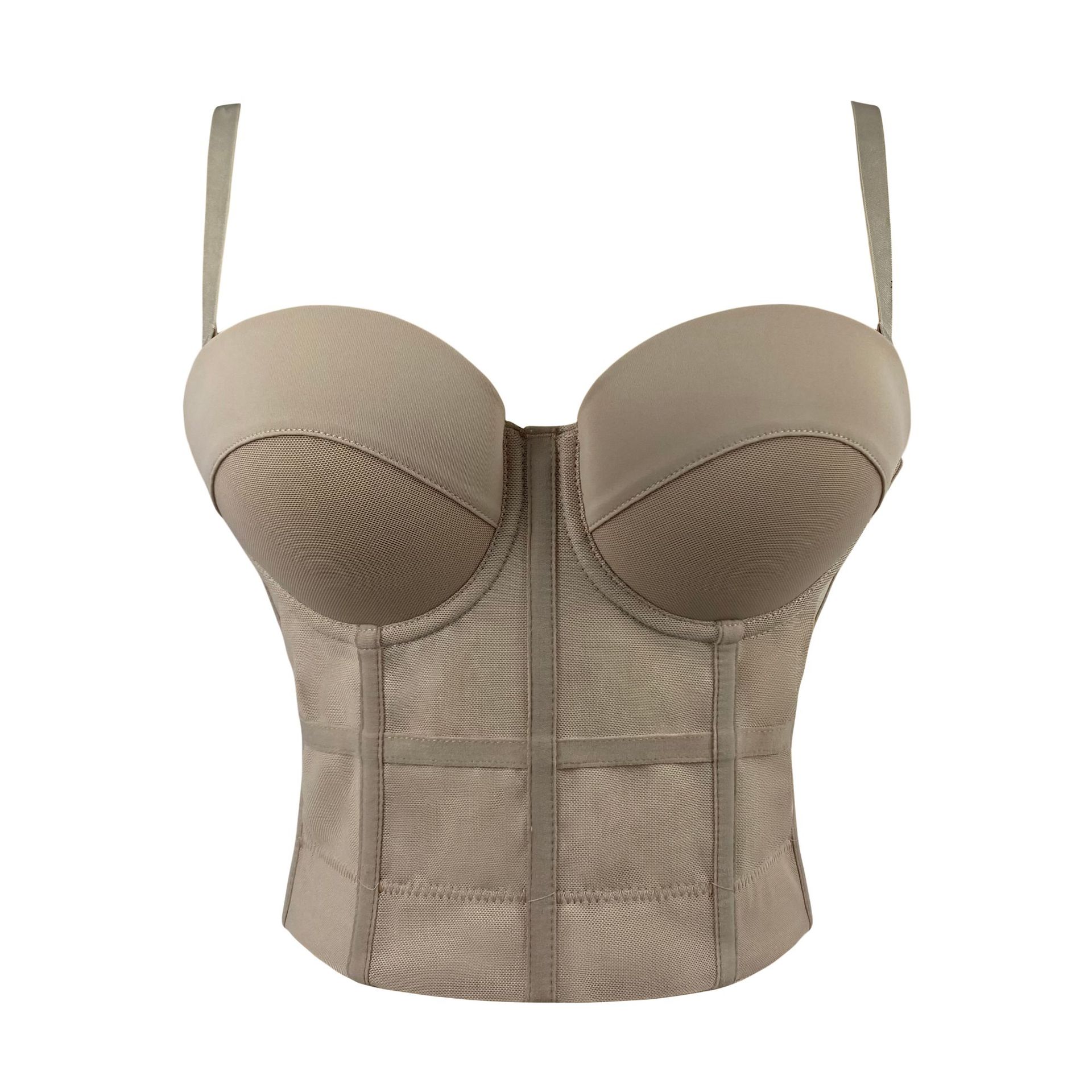 Cross-Border Sports Bra, Elastic Mesh Breathable Underwear for Outer Wear, Underwired Internet Celebrity Kaka Beautiful Back Camisole for Women