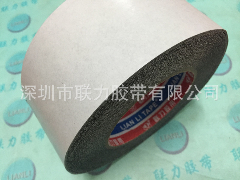 联力60MM宽*长50米 联力高品质 超薄型超强力黑色双面胶纸 胶带批