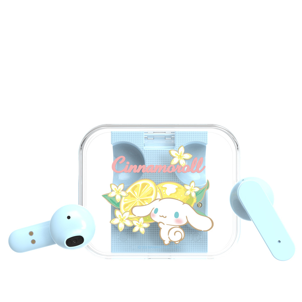 Genuino sanrio coolomi yugui perro pacha perro meilti auricular bluetooth inalámbrico creativo reducción de ruido medio en la oreja