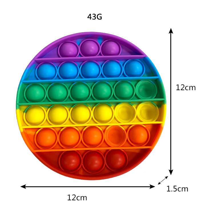 Colorful Desktop Puzzle Silicone Bubble Decompression Toy display picture 1