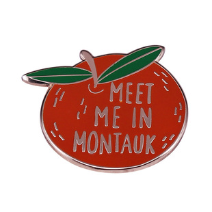 We met in Montauk-citrus brooch science fiction love movie warm with light lines inspiration badge