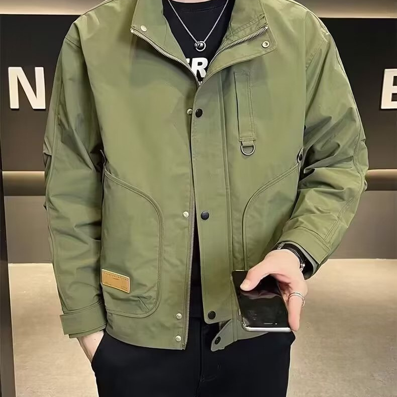 2024 primavera y otoño nueva marca de moda moda salvaje suelta hermosa chaqueta de herramientas chaqueta de hombre chaqueta de pareja