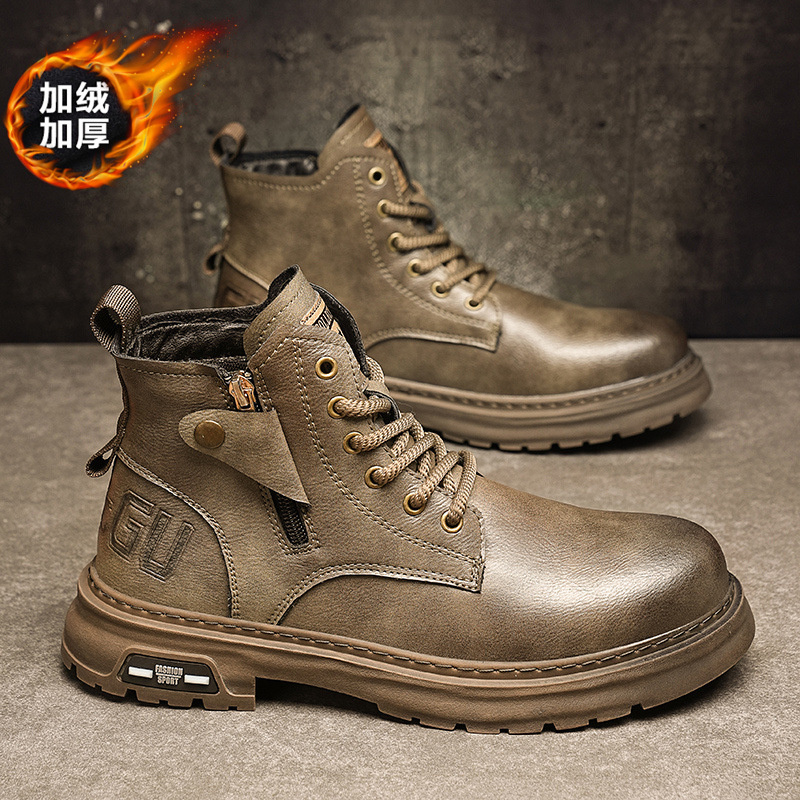 Martin boots para hombre 2025 nueva tendencia de otoño para hombre botas de herramientas de estilo británico de alta gama para hombre