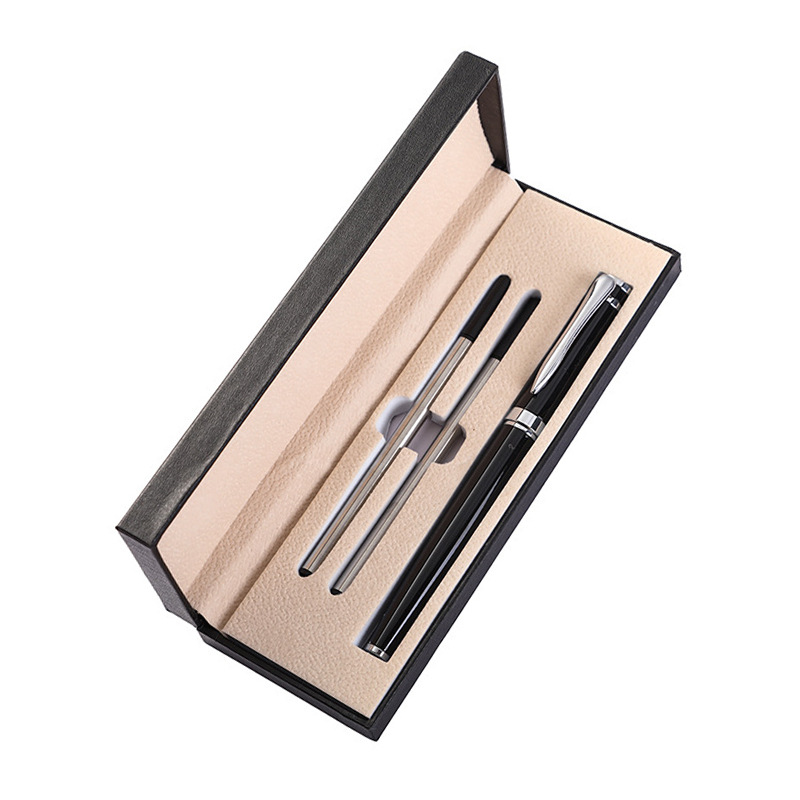 Bolígrafo de firma de metal rojo Guofeng caja de regalo de negocios conjunto de publicidad de alta calidad bolígrafo de impresión de logotipo bolígrafo neutro