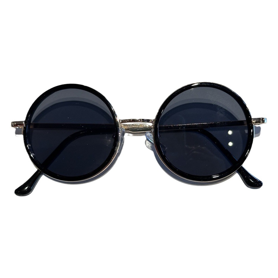 レトロな円枠子供サングラス男女宝写真凹形ファッションサングラス潮クール旅行日焼け止めサングラス