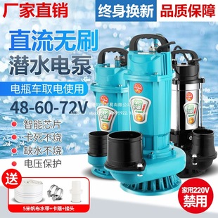 Brushless Dc Submersible Pump 48V60V72V Large Flow 3inch 4inch Electric Battery Car Agricultural Irrigation Water Pump